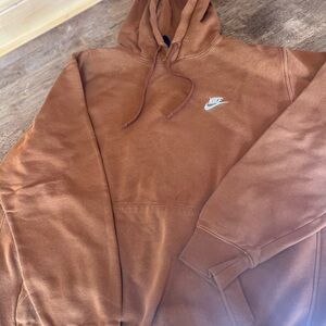 Nike Men's Tan Hoodie Sweater